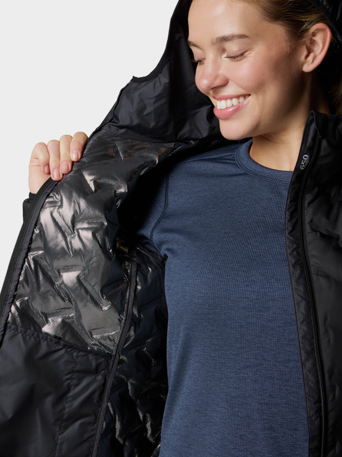 Куртка женская Columbia Delta Ridge™ II Down Hooded Jacket черная 2088251-010 изображение 6