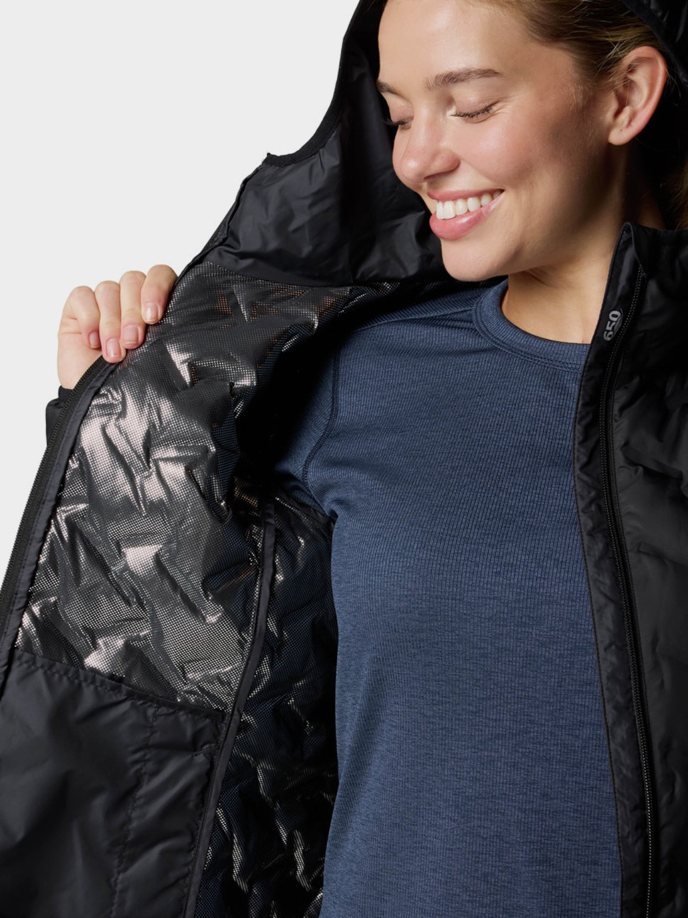 Куртка жіноча Columbia Delta Ridge™ II Down Hooded Jacket чорна 2088251-010 — фото 6