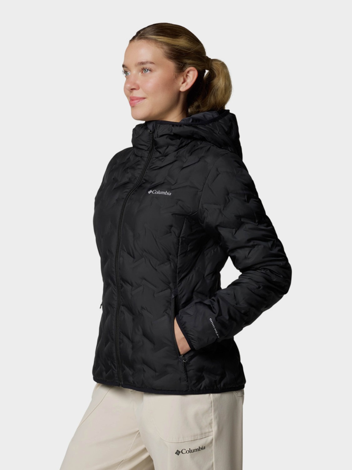 Куртка женская Columbia Delta Ridge™ II Down Hooded Jacket черная 2088251-010 изображение 3