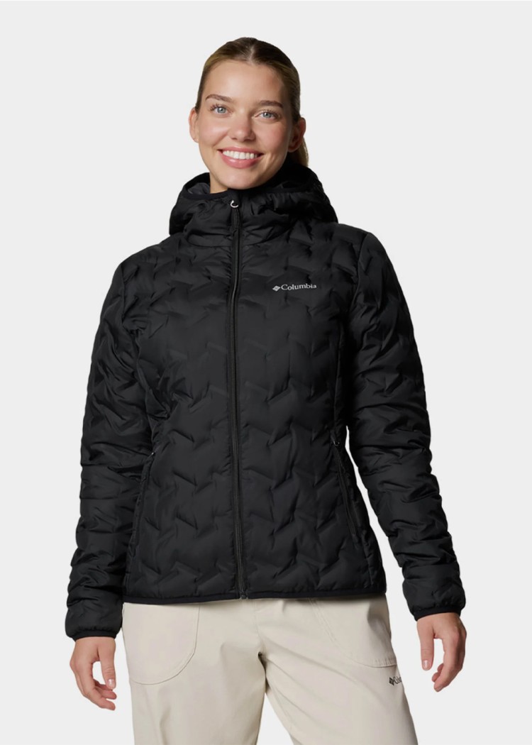 Куртка женская Columbia Delta Ridge™ II Down Hooded Jacket черная 2088251-010 изображение 2