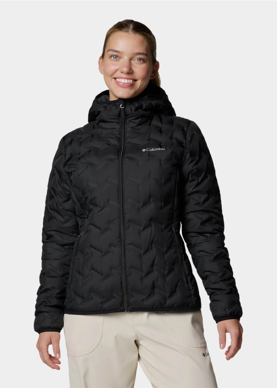 Куртка жіноча Columbia Delta Ridge™ II Down Hooded Jacket чорна 2088251-010 — фото 2
