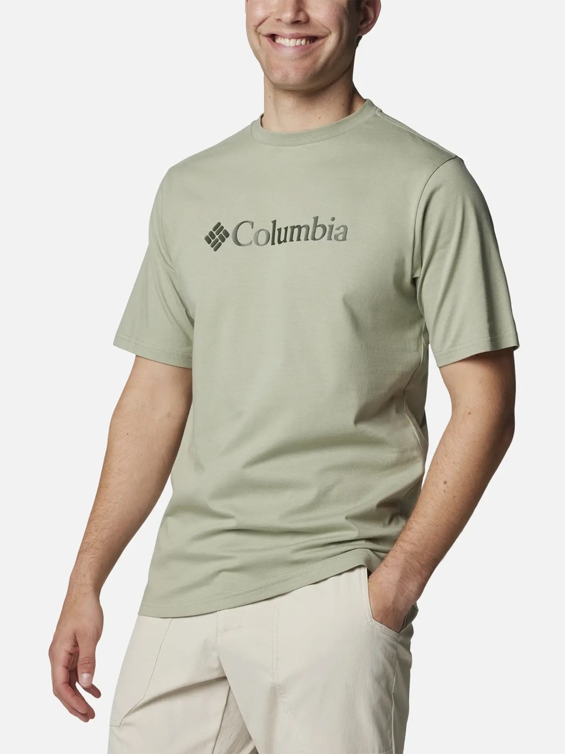 Футболка чоловiча Columbia CSC Basic Logo™ Short Sleeve хакі 1680051-354 изображение 5