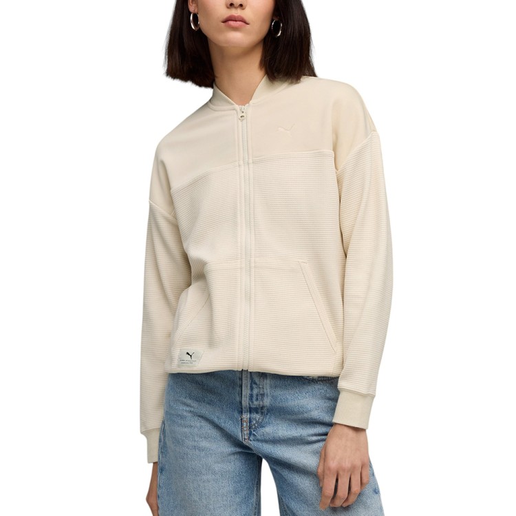Толстовка женская Puma CLASS Full-Zip Jacket молочная 68812887