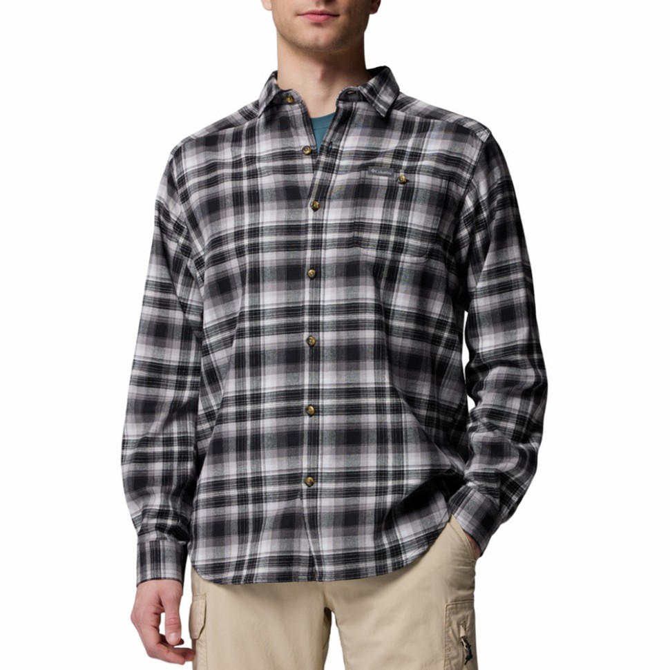 Рубашка мужская Columbia Cornell Woods™ Flannel Long Sleeve Shirt серая 1617951-009 изображение 1
