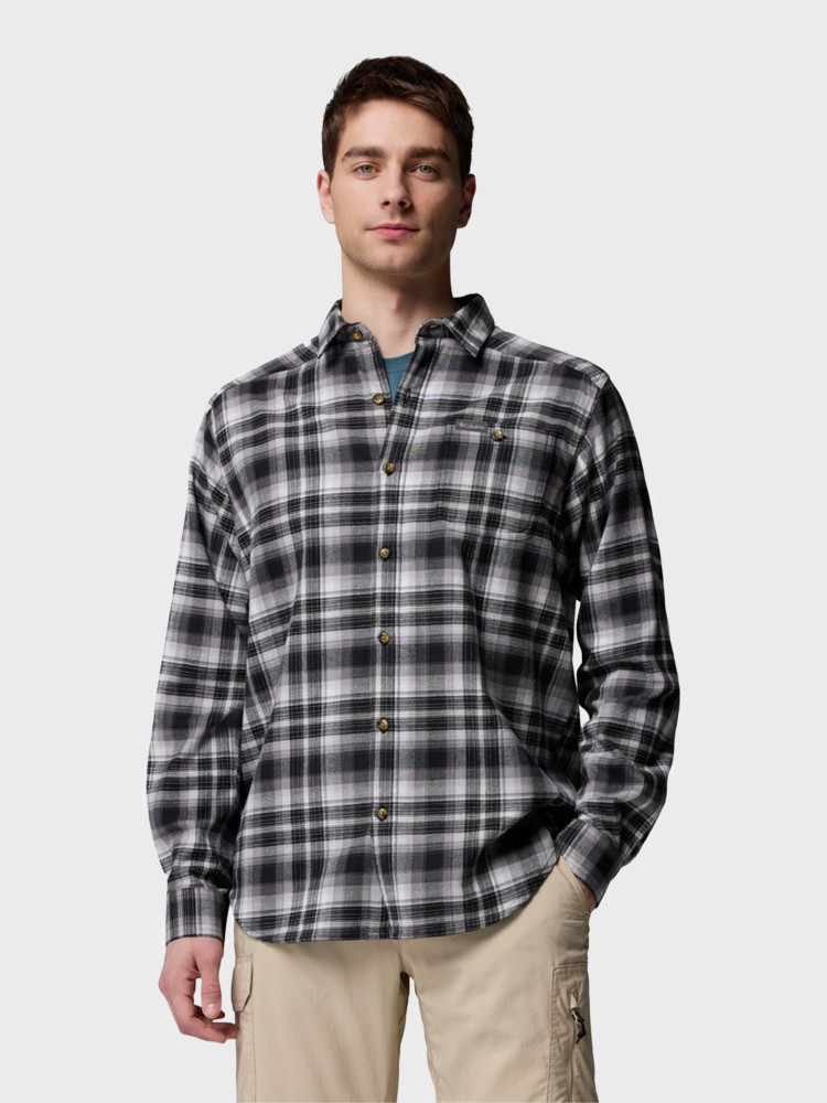 Рубашка мужская Columbia Cornell Woods™ Flannel Long Sleeve Shirt серая 1617951-009 изображение 2