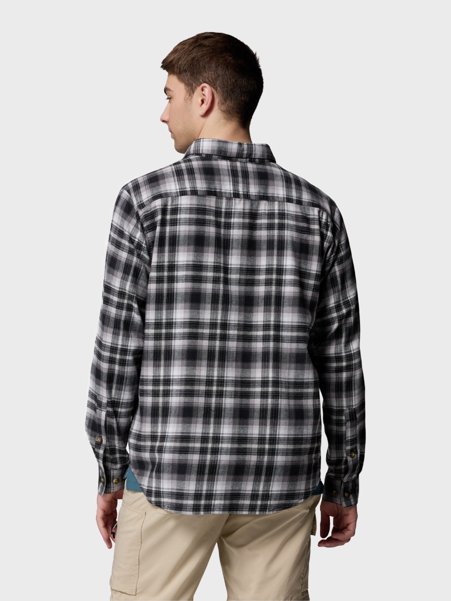 Сорочка чоловіча Columbia Cornell Woods™ Flannel Long Sleeve Shirt сіра 1617951-009 изображение 4