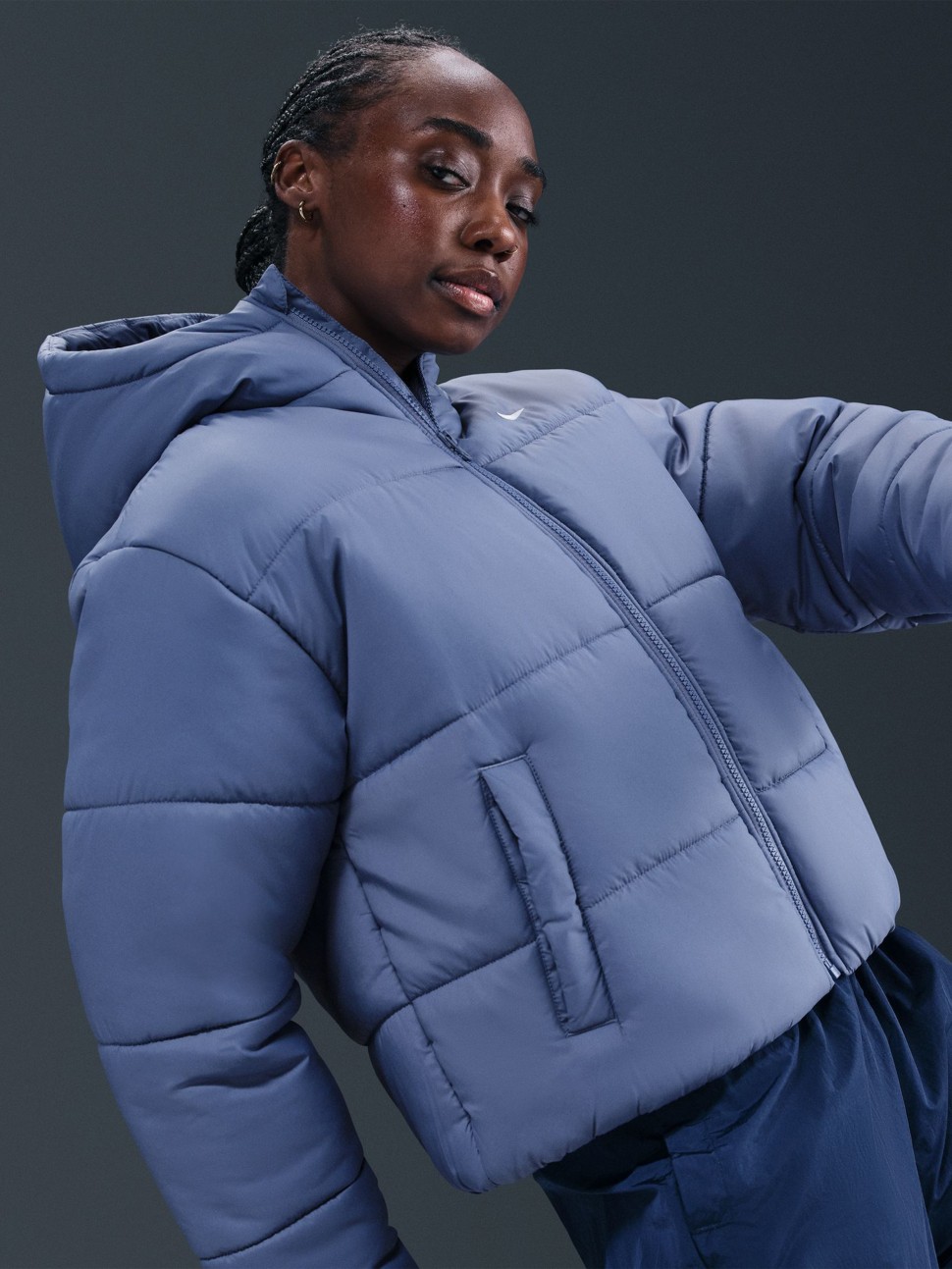 Куртка жіноча Nike W NSW TF SYNFL NK CLSC PFR синя FZ5899-499 — фото 6