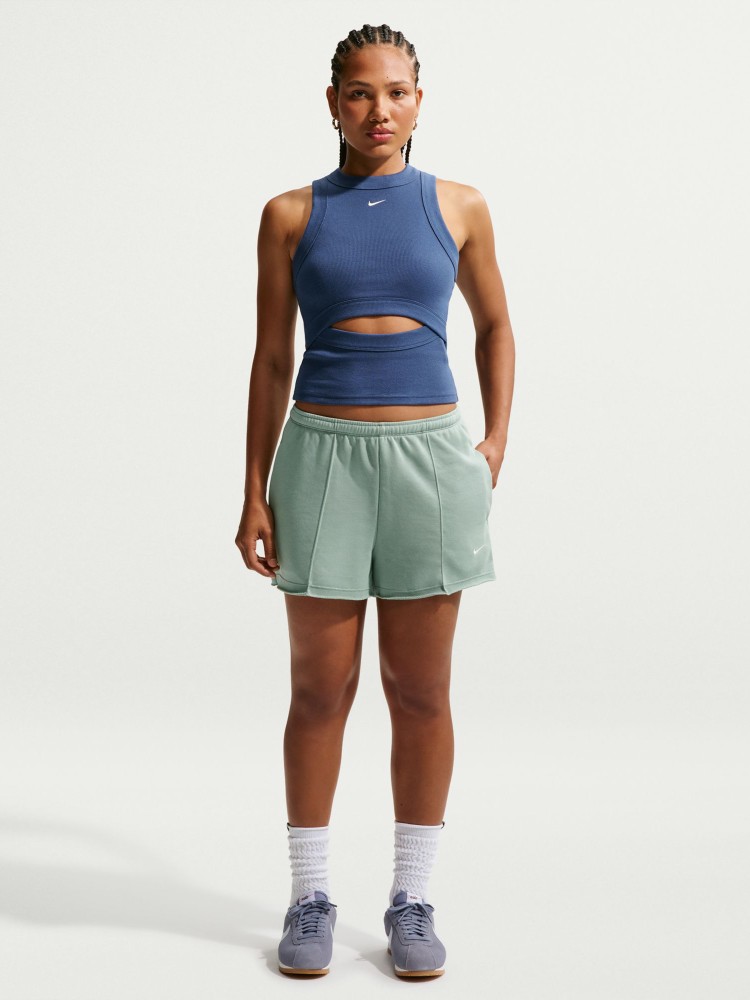 Шорты женские Nike W NSW OFFLN CHLL FT SHORT зеленые II3980-006 изображение 2