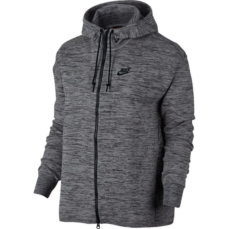 Толстовка женская Nike nsw tch knt jkt hd серая 835641-060 изображение 1