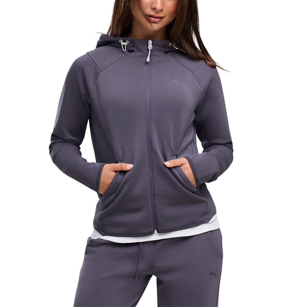 Толстовка жіноча Puma TECH SENSE Full-Zip Jacket DK темно-синя 69403935