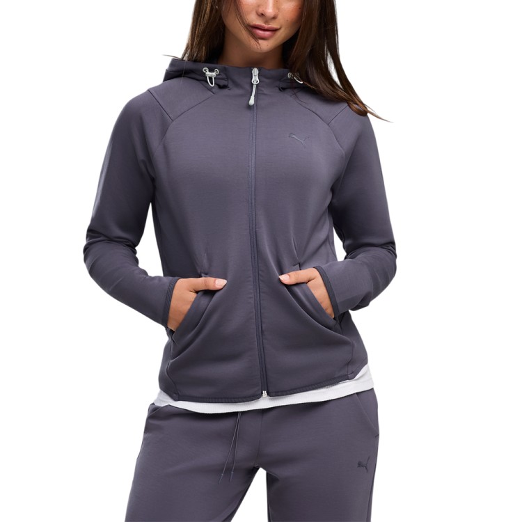 Толстовка жіноча Puma TECH SENSE Full-Zip Jacket DK темно-синя 69403935 изображение 1