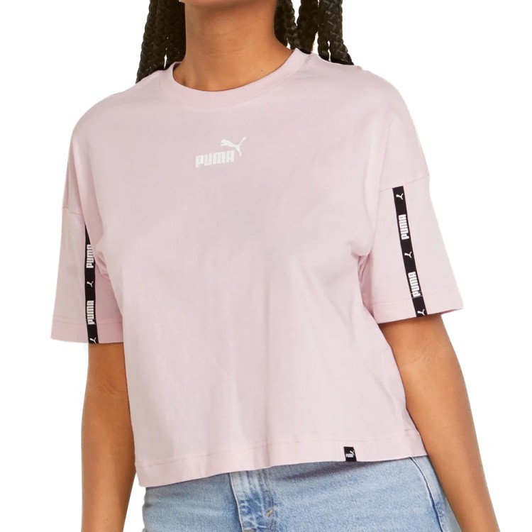 Футболка жіноча Puma Power Tape Cropped Tee рожева 84711616  изображение 1