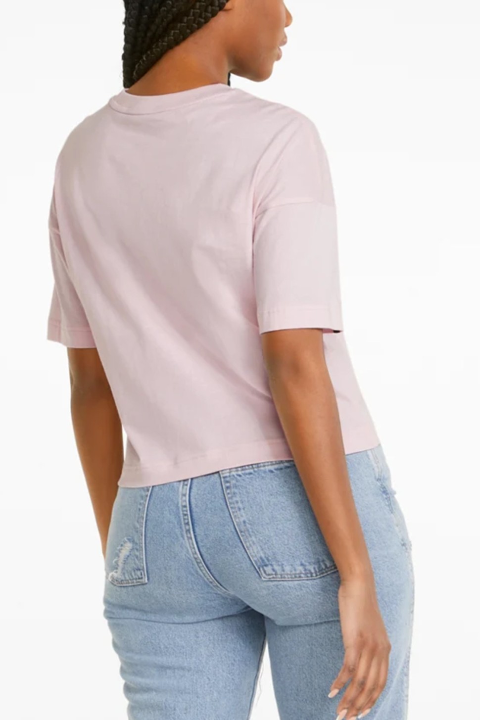Футболка жіноча Puma Power Tape Cropped Tee рожева 84711616  — фото 3