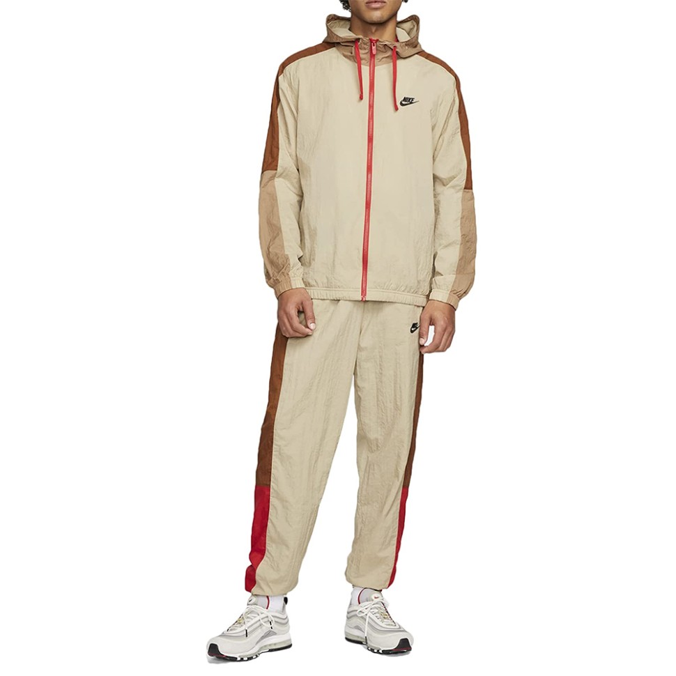 Костюм чоловічий Nike M Nsw Wvn Hd Trk Suit бежевий DM6841-250  — фото 1