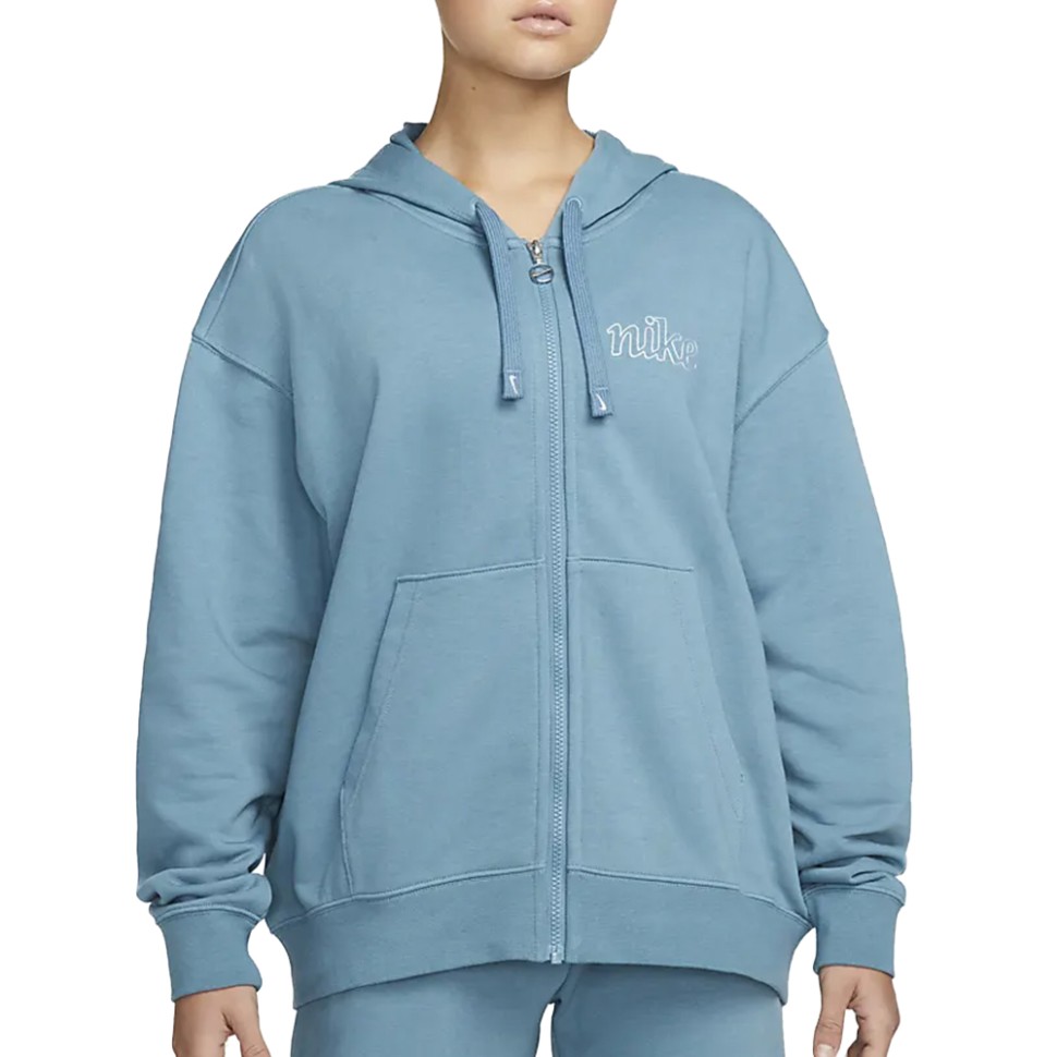 Толстовка женская Nike W NK DF GT FT GX HD FZ HOODIE голубая DQ5536-440 изображение 1