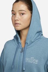 Толстовка женская Nike W NK DF GT FT GX HD FZ HOODIE голубая DQ5536-440 изображение 4