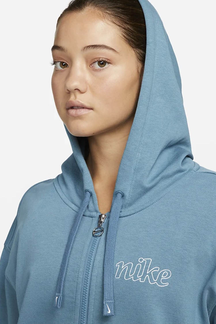 Толстовка женская Nike W NK DF GT FT GX HD FZ HOODIE голубая DQ5536-440 изображение 4