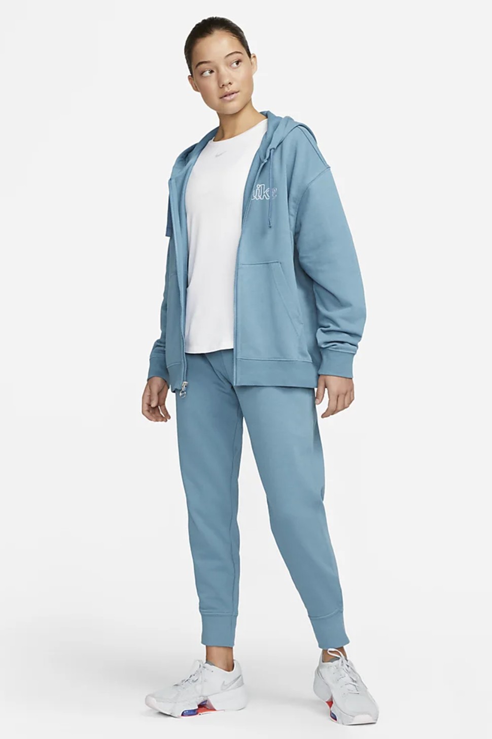 Толстовка жіноча Nike W NK DF GT FT GX HD FZ HOODIE блакитна DQ5536-440 — фото 6