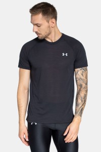 Футболка чоловіча Under Armour UA STREAKER TEE чорна 1361469-001 изображение 2