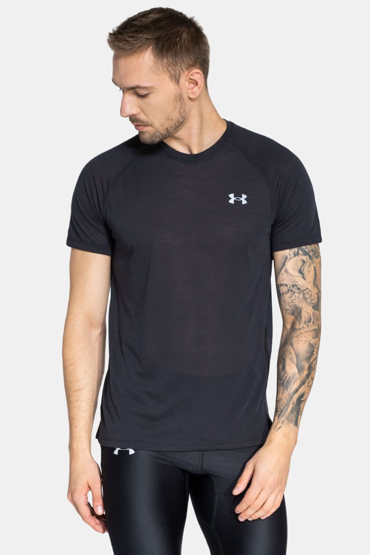 Футболка чоловіча Under Armour UA STREAKER TEE чорна 1361469-001 изображение 2