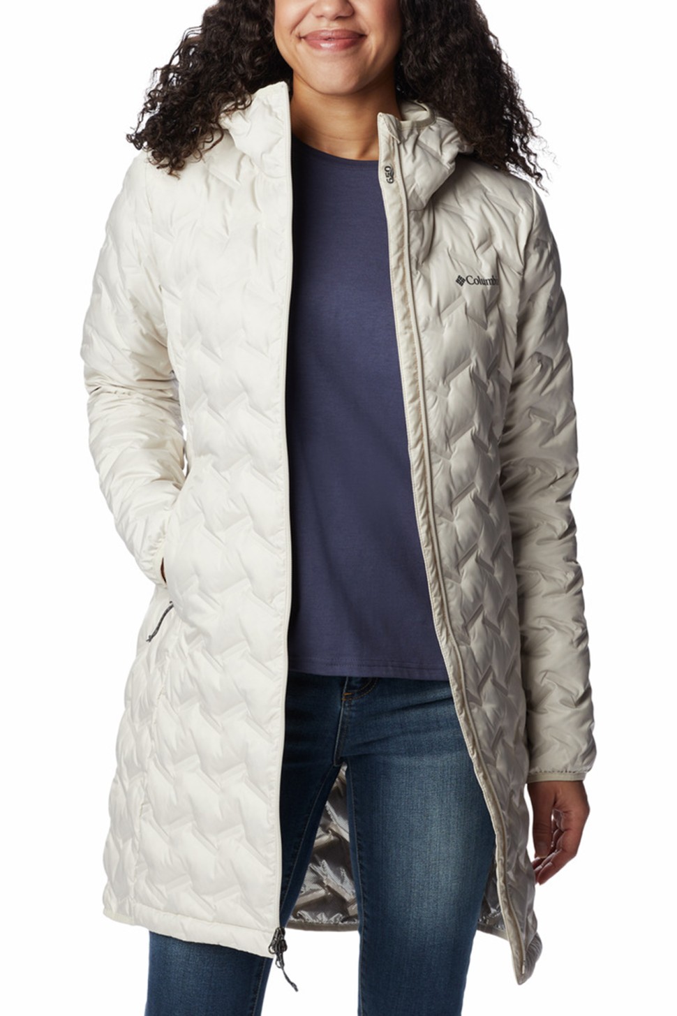 Куртка жіноча Columbia Delta Ridge™ Long Down Jacket бежева 1909251-278 — фото 2