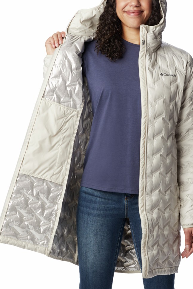 Куртка женская Columbia Delta Ridge™ Long Down Jacket бежевая 1909251-278 изображение 4