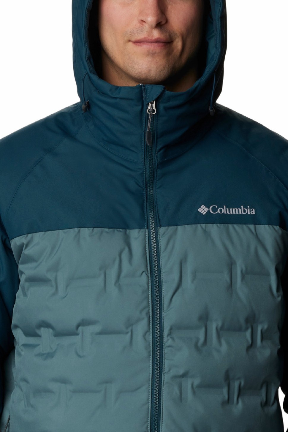 Куртка чоловіча Columbia Grand Trek™ II Down Hooded Jacket бірюзова 2008291-346 — фото 3