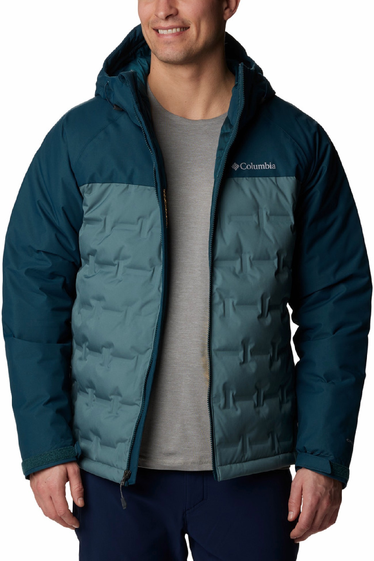 Куртка мужская Columbia Grand Trek™ II Down Hooded Jacket бирюзовая 2008291-346 изображение 7