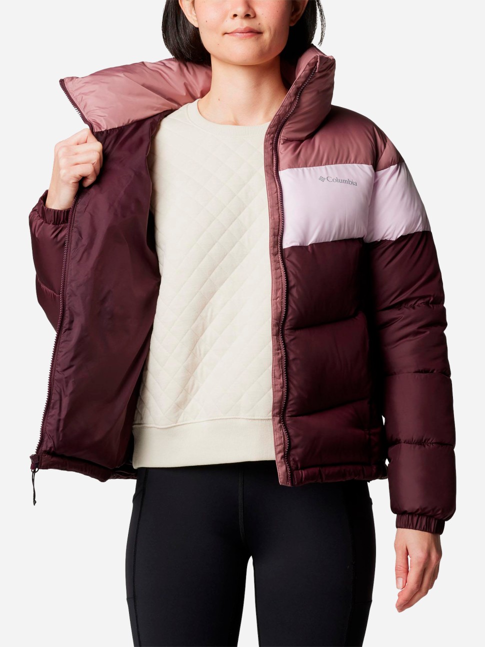 Куртка жіноча Columbia Puffect™ II Colorblock Jacket бордова 2088481-607 — фото 5