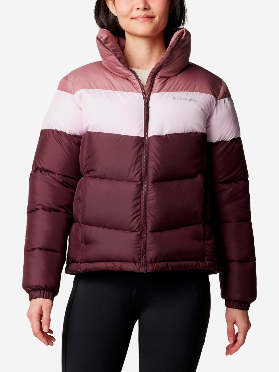 Куртка жіноча Columbia Puffect™ II Colorblock Jacket бордова 2088481-607 — фото 2