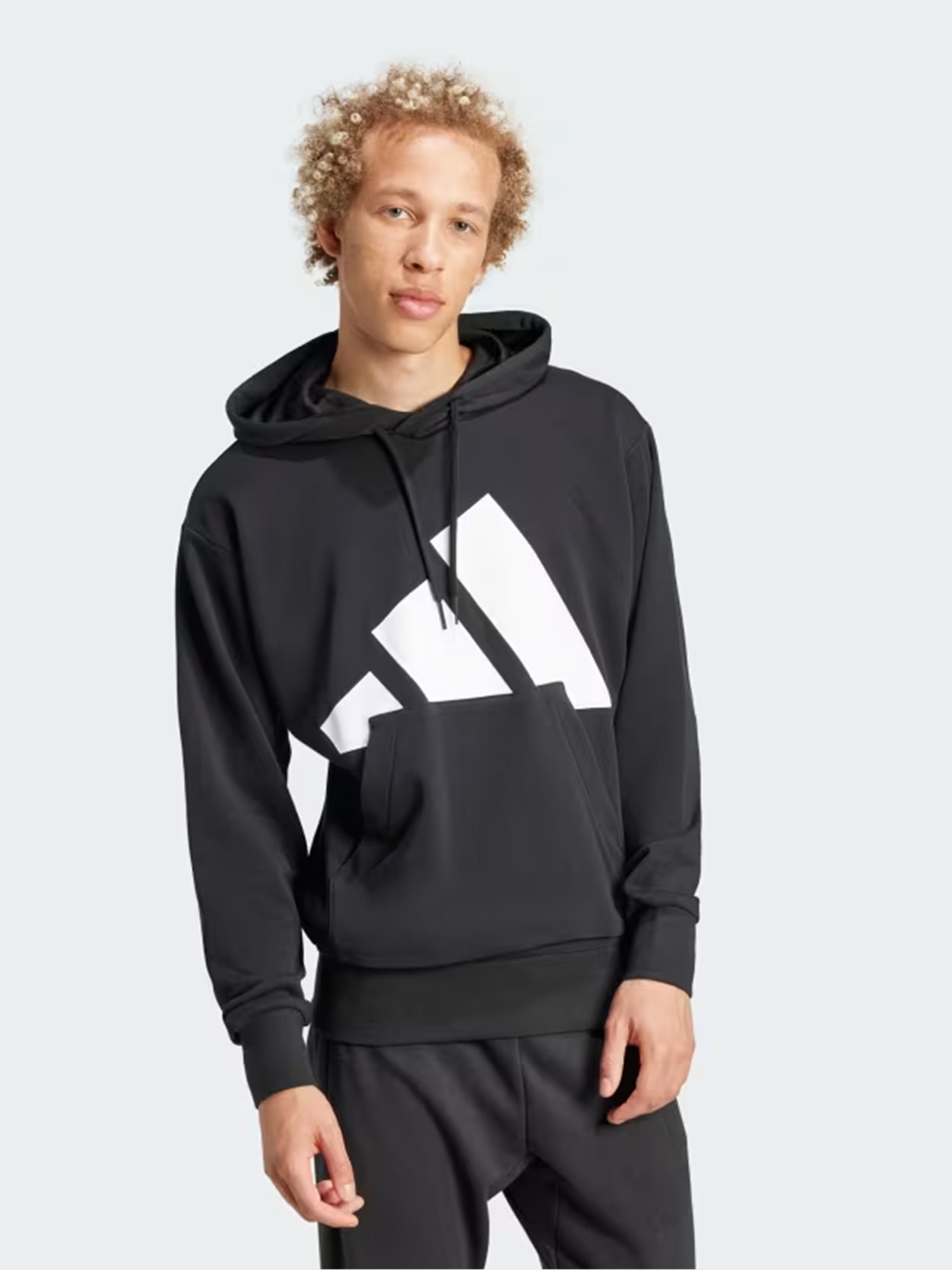 Толстовка чоловіча Adidas M BL FT HD чорна IN6164 изображение 2