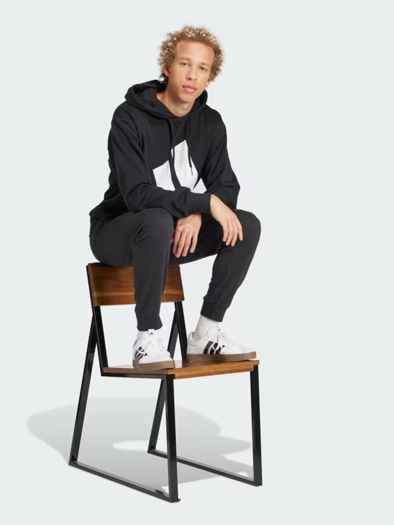 Толстовка чоловіча Adidas M BL FT HD чорна IN6164 изображение 4