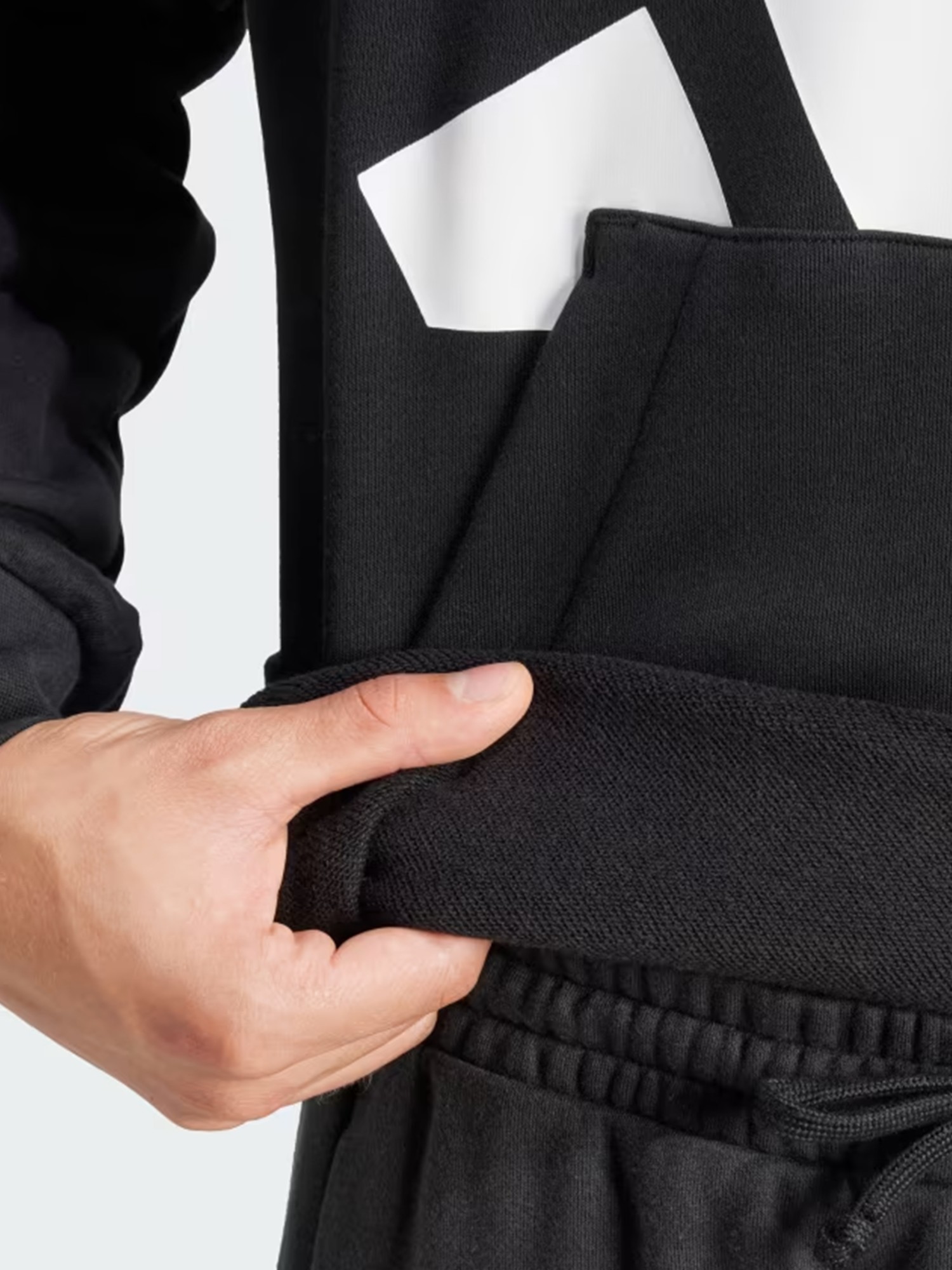 Толстовка чоловіча Adidas M BL FT HD чорна IN6164 изображение 6