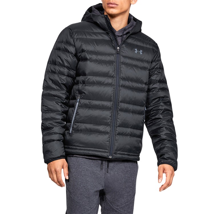 Куртка чоловіча Under Armour Down Hooded Jacket чорна 1342738-001 изображение 3