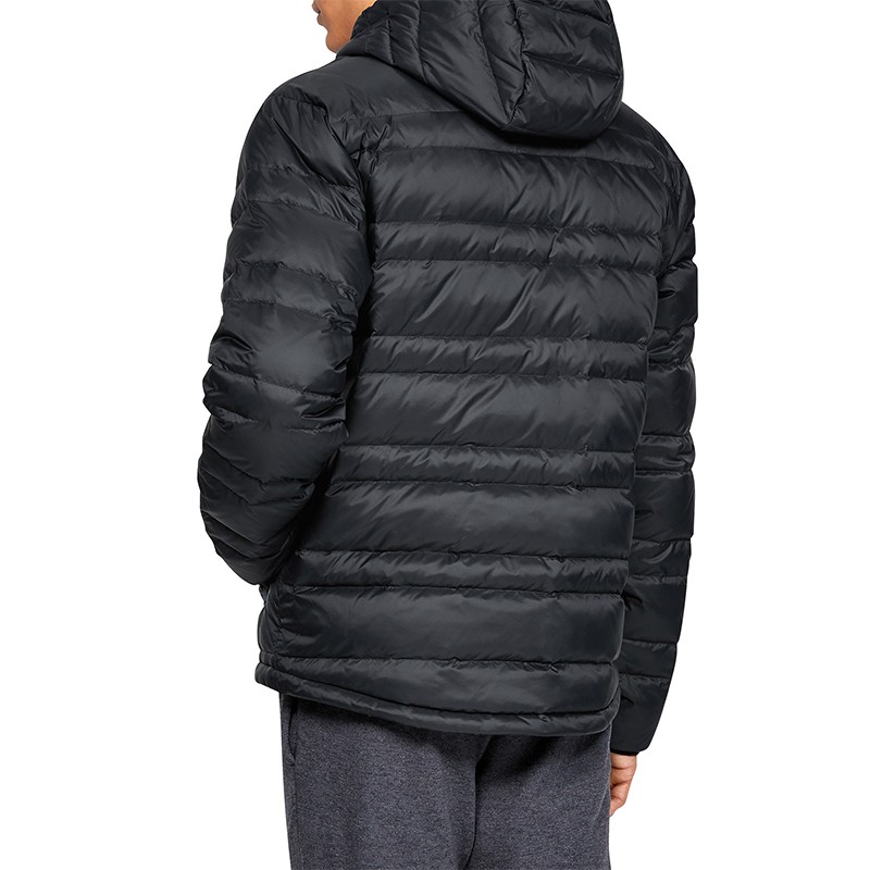 Куртка чоловіча Under Armour Down Hooded Jacket чорна 1342738-001 — фото 4