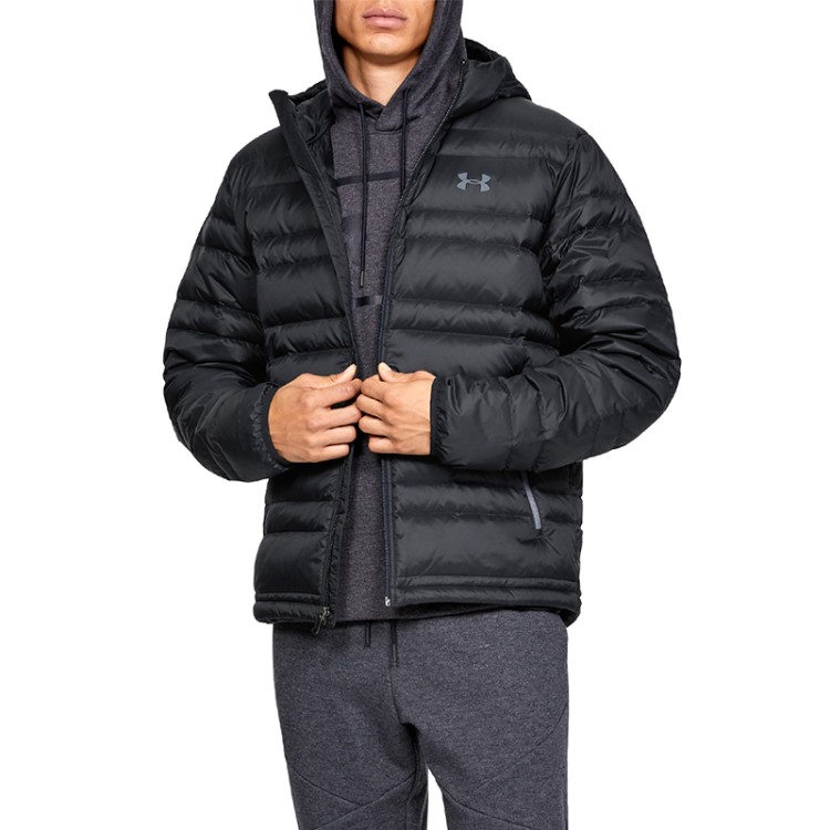 Куртка чоловіча Under Armour Down Hooded Jacket чорна 1342738-001 изображение 5