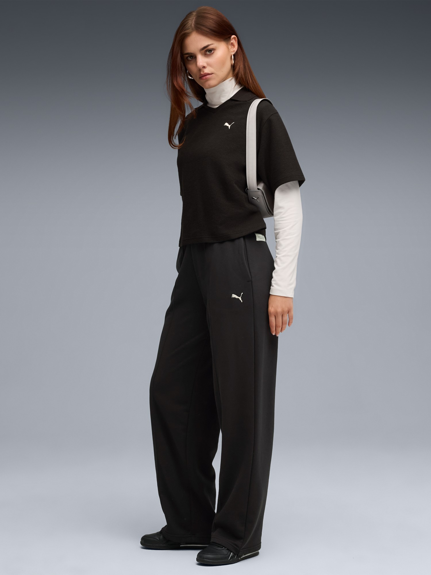 Брюки женские Puma CLASS Comfort Pinnacle High-Waist Straight Pants TR черные 68812901 изображение 4