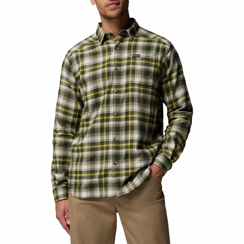 Рубашка мужская Columbia Cornell Woods™ Flannel Long Sleeve Shirt зеленая 1617951-367