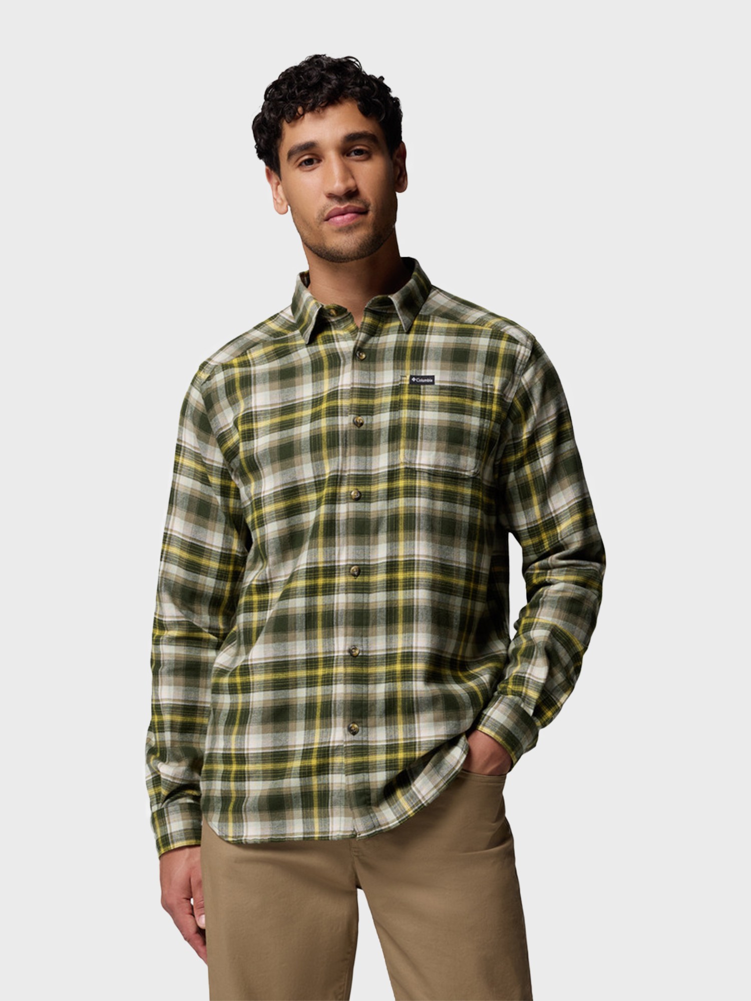 Сорочка чоловіча Columbia Cornell Woods™ Flannel Long Sleeve Shirt зелена 1617951-367 изображение 2
