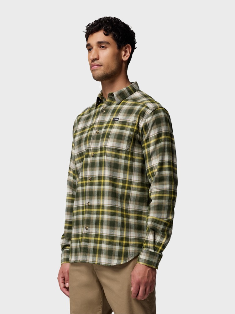 Рубашка мужская Columbia Cornell Woods™ Flannel Long Sleeve Shirt зеленая 1617951-367 изображение 3