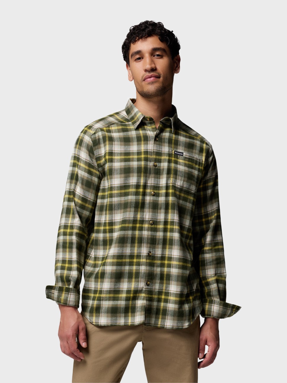 Сорочка чоловіча Columbia Cornell Woods™ Flannel Long Sleeve Shirt зелена 1617951-367 — фото 5