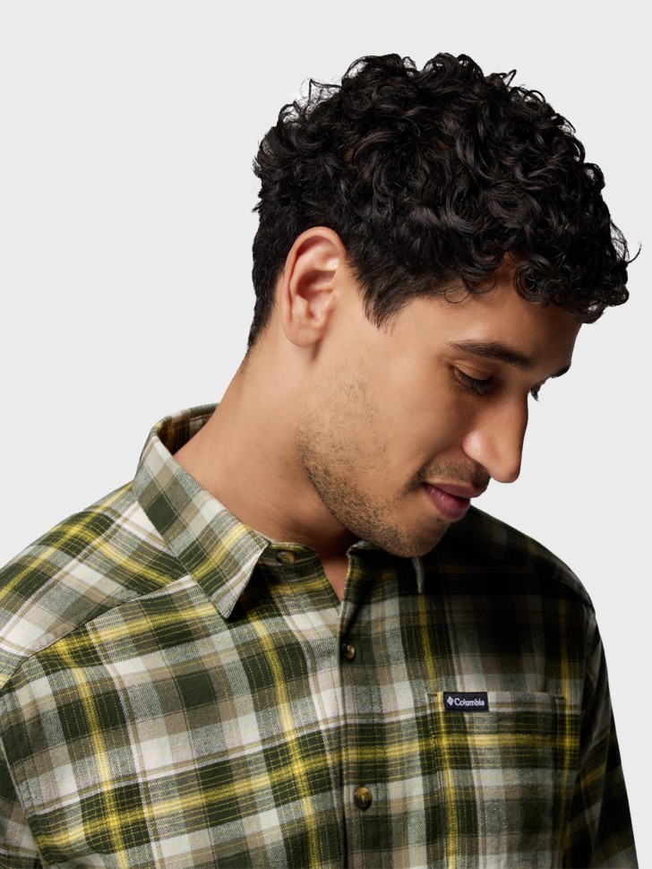Рубашка мужская Columbia Cornell Woods™ Flannel Long Sleeve Shirt зеленая 1617951-367 изображение 6