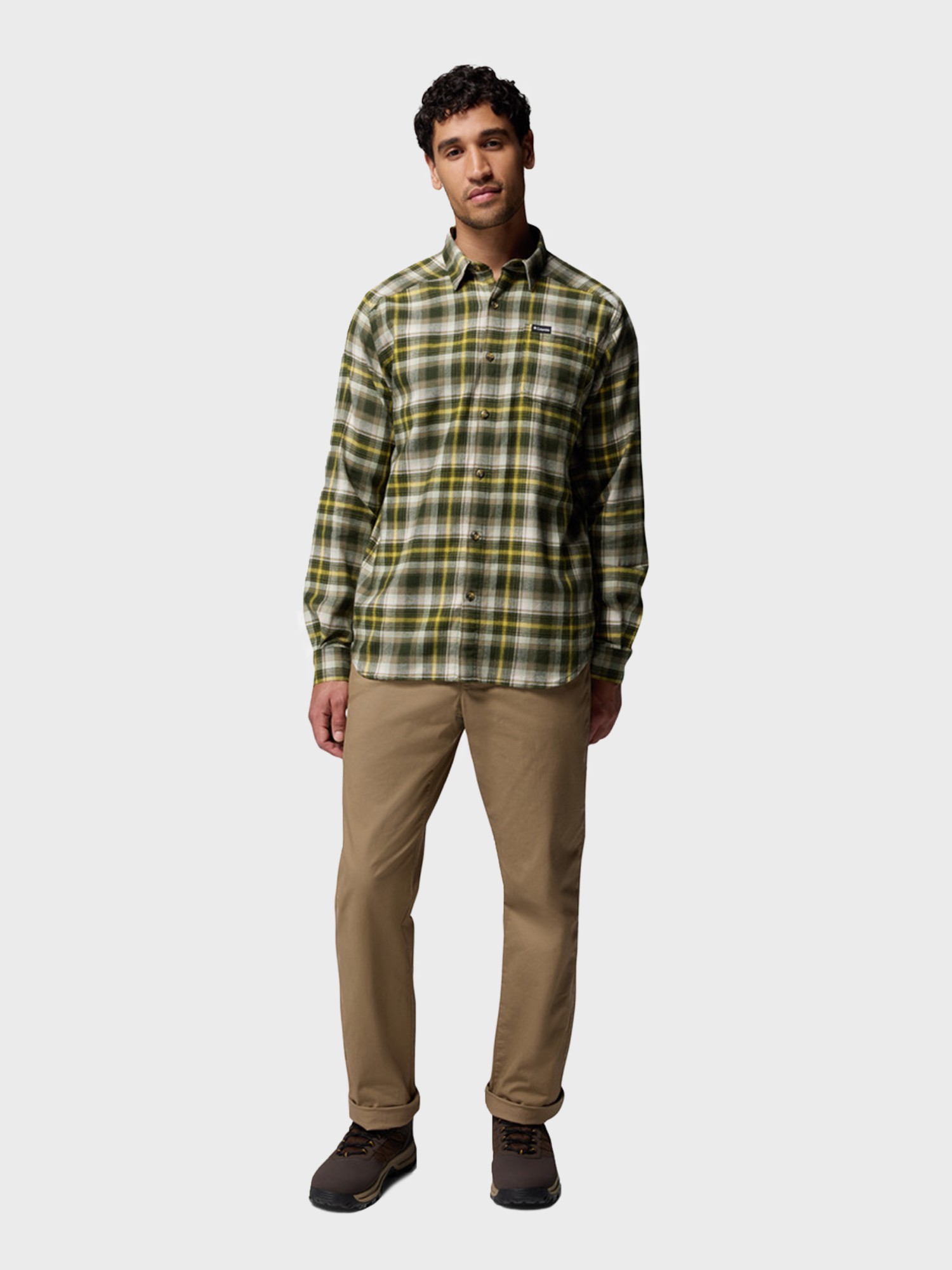 Сорочка чоловіча Columbia Cornell Woods™ Flannel Long Sleeve Shirt зелена 1617951-367 изображение 7