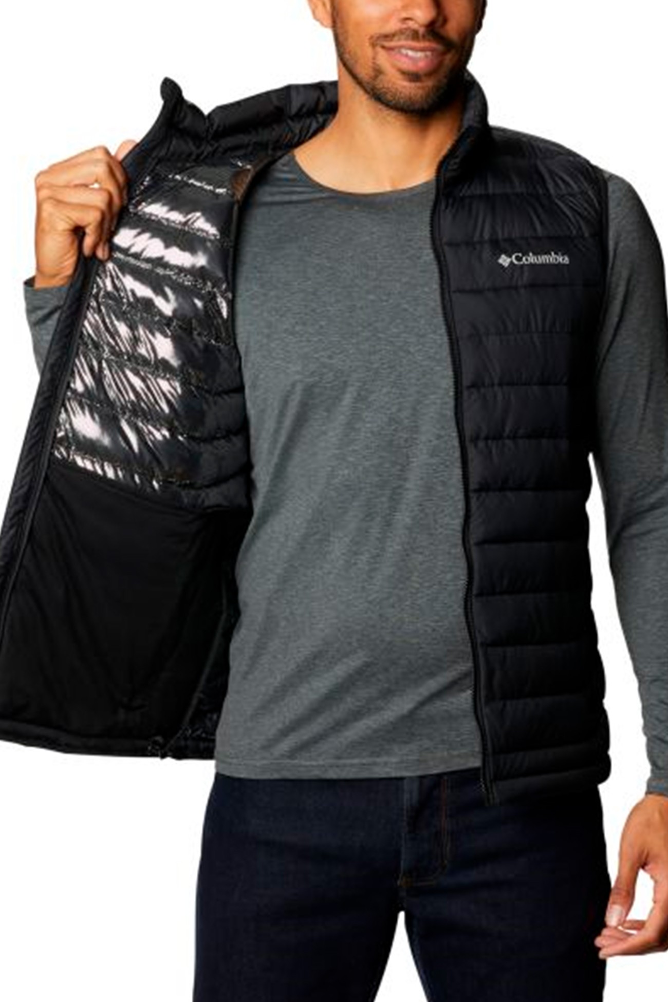  Жилет мужской Columbia POWDER LITE™VEST черный 1748031-010 изображение 4