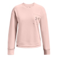 Толстовка жіноча Under Armour Rival Fleece Mesh Crew рожева 1365847-685 изображение 1