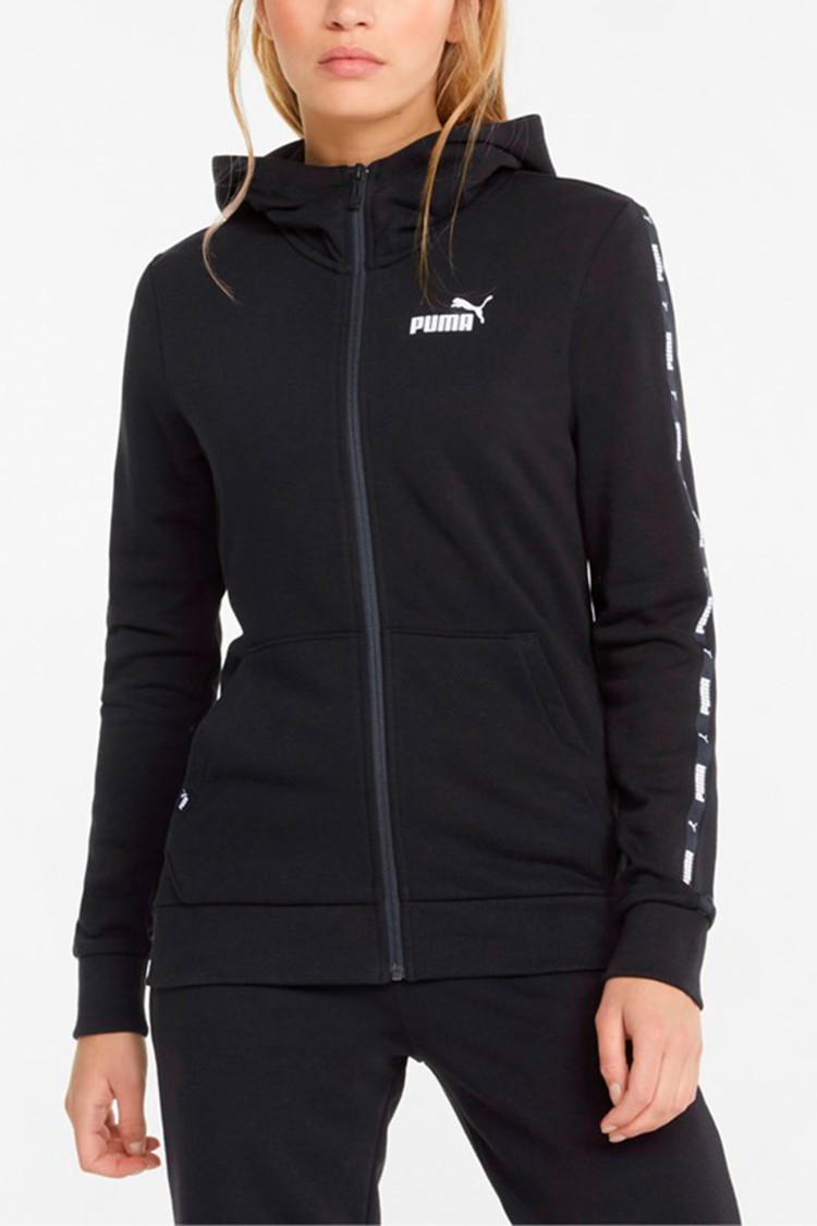 Толстовка жіноча Puma Power Tape Full-Zip Hoodie Tr чорна 84711901 изображение 2