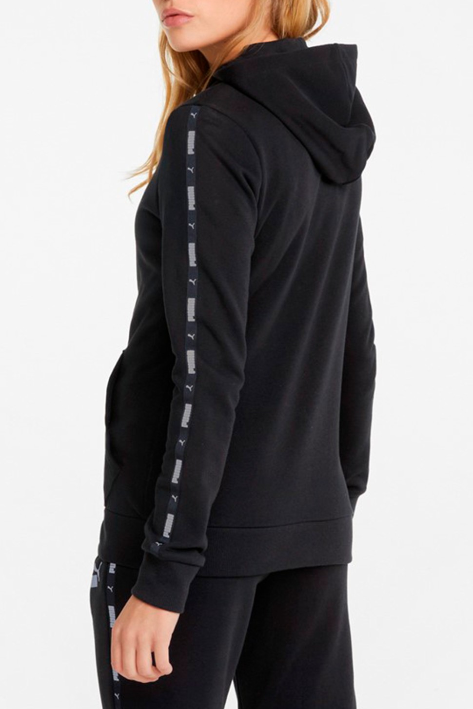 Толстовка жіноча Puma Power Tape Full-Zip Hoodie Tr чорна 84711901 — фото 3