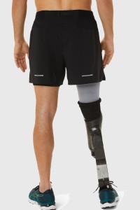 Шорти чоловічі Asics ROAD 2-N-1 5IN SHORT чорні 2011C388-002 изображение 3