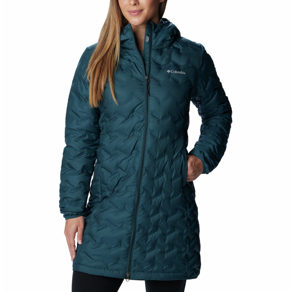 Куртка жіноча Columbia Delta Ridge™ Long Down Jacket синя 1909251-414 — фото 1