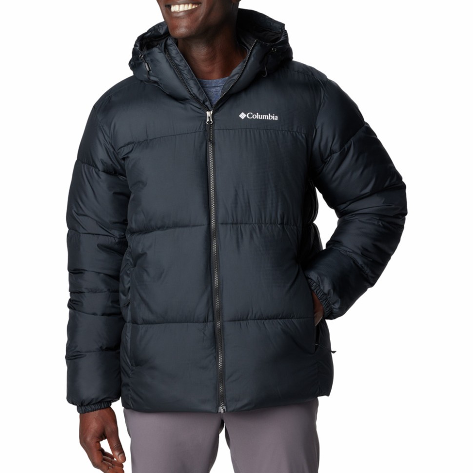 Куртка чоловіча Columbia Puffect™ Hooded Jacket чорна 2008414-010 — фото 1